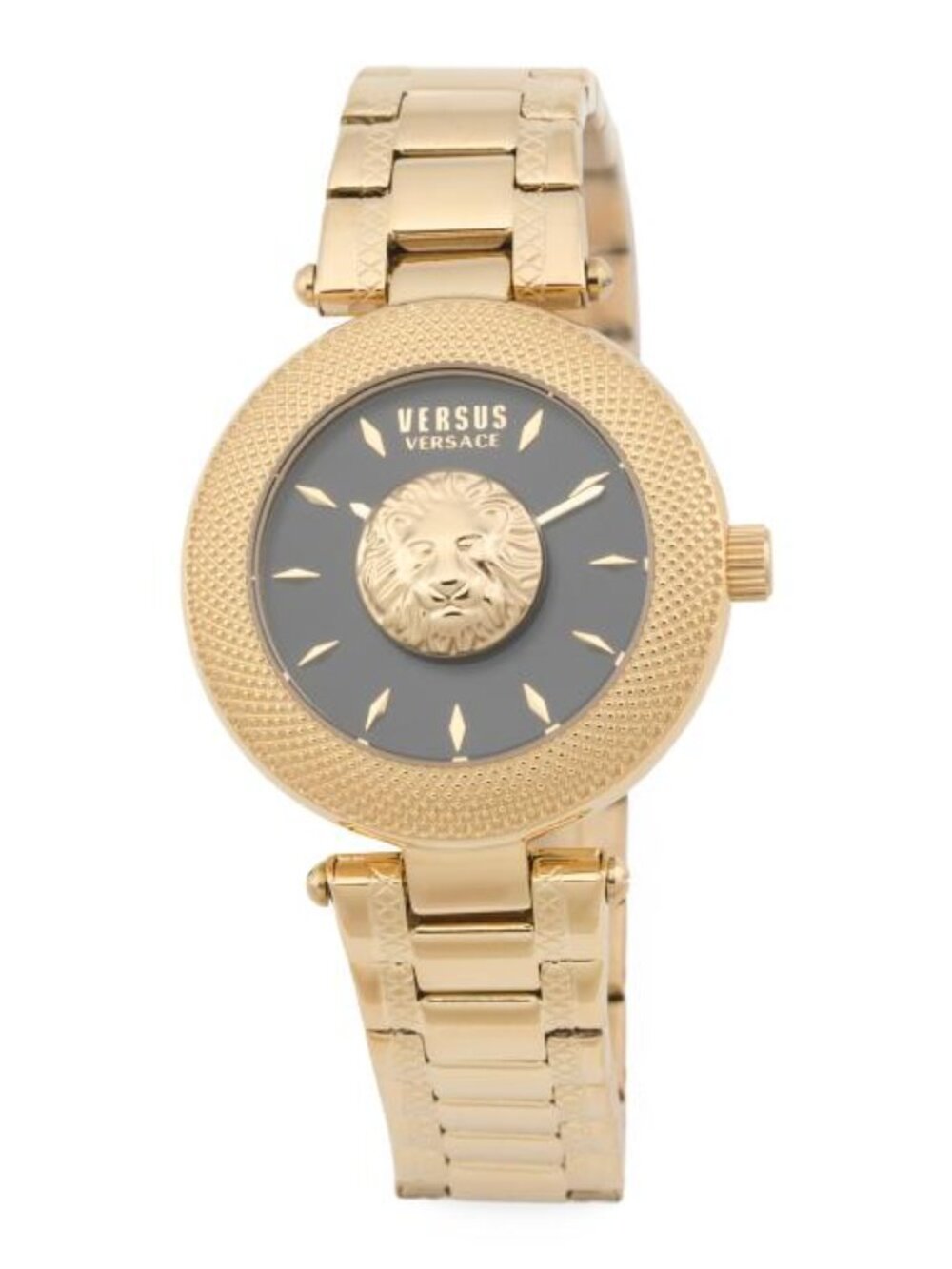 VERSUS VERSACE Women's Gold Brick Lane Lion Bracelet Watch
